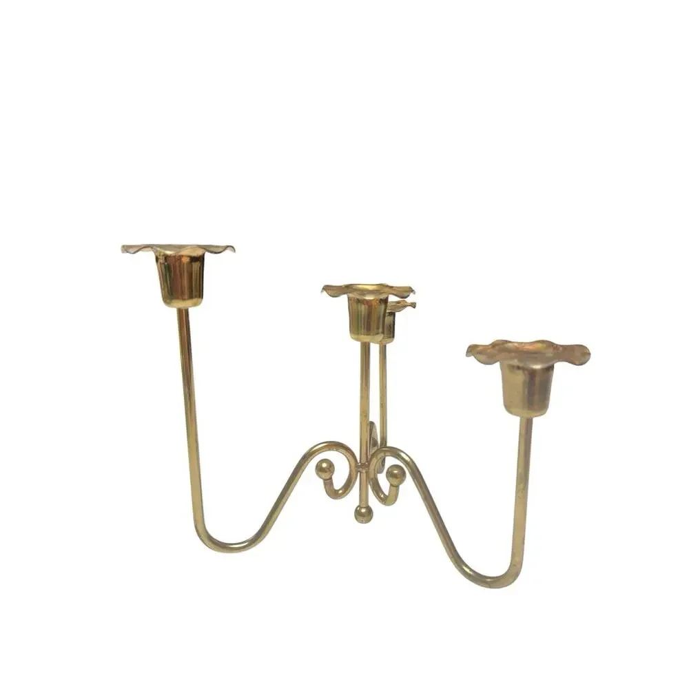Vintage Brass Candelabra 5 Arm Candle Holder Mid Century‎ Hollywood Regency